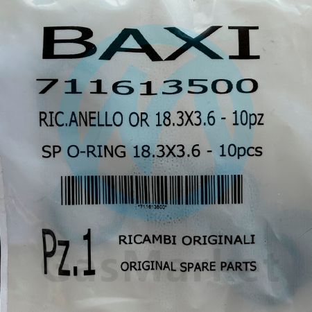 Прокладка (уплотнение) 3.6x15x18.3 для котлов BAXI   (711613500P1) 711613500
